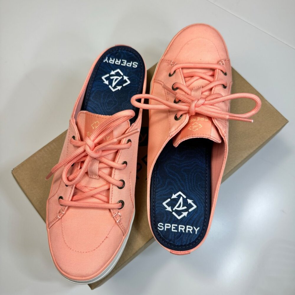 Sperry Top Sider Crest Mule Txt Peach Women’s Sz 7.5M New with Box - STS87599